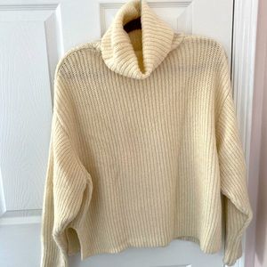Zara Turtleneck Cream Sweater